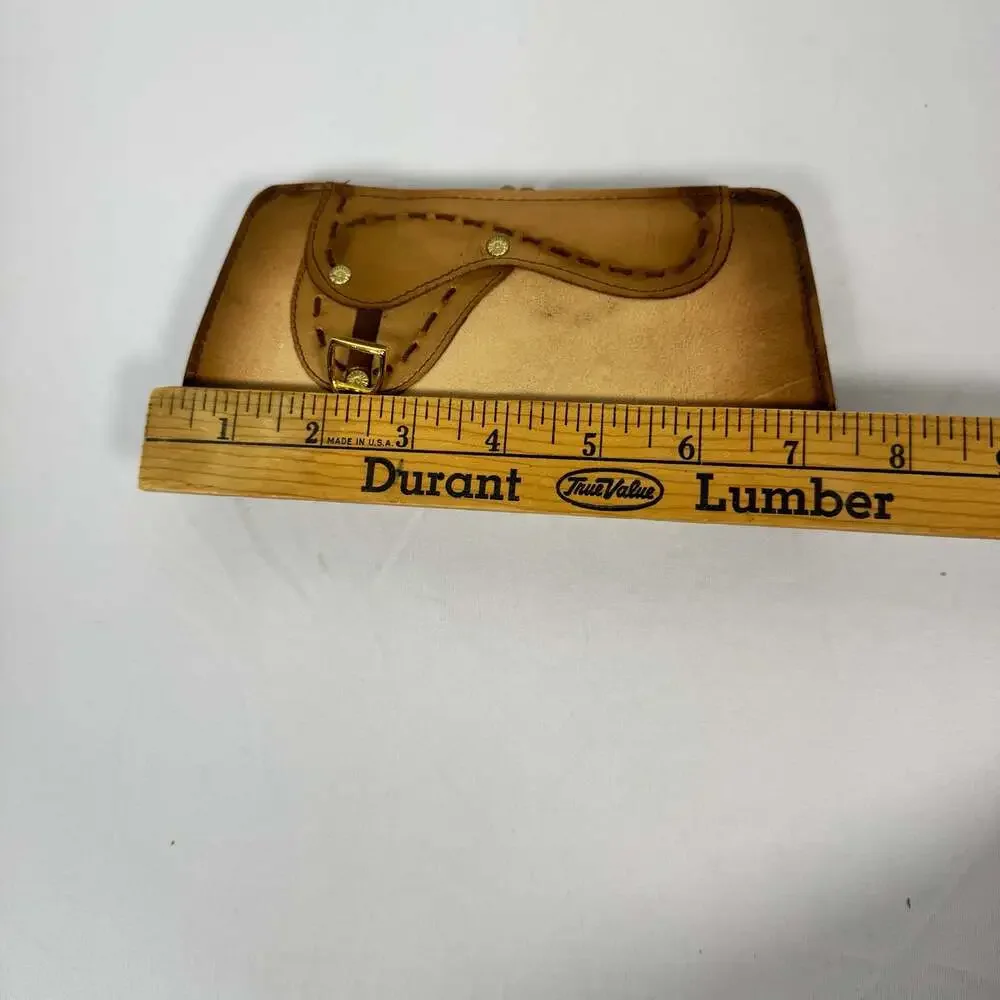 Vintage Justin Leather Goods Tooled Leather Western Saddle Clutch Wallet - Picture 8 of 9